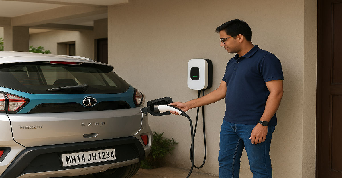 EV home charger installation in India.