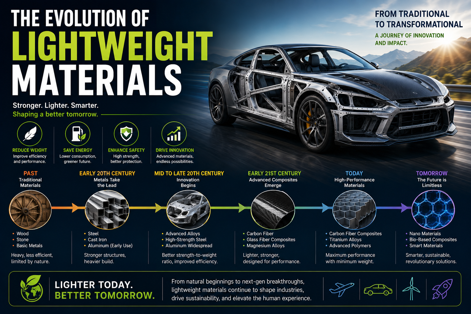 The Evolution of Lightweight Materials